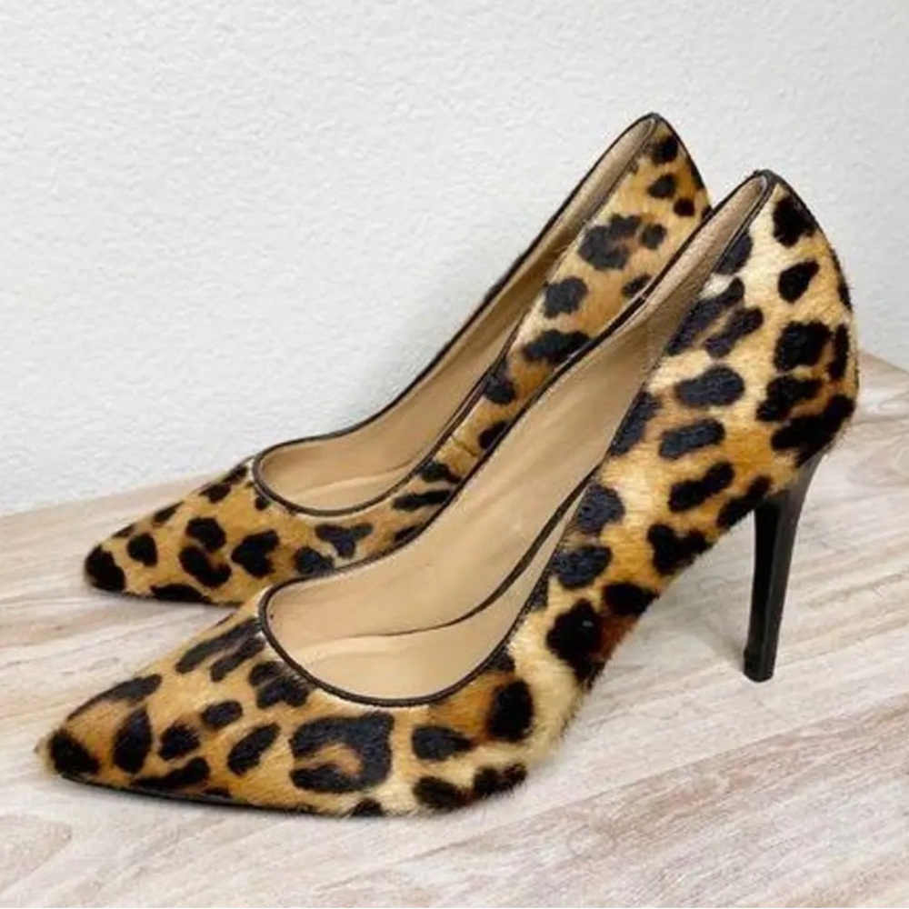 COACH Mohair Leopard Stiletto Heels